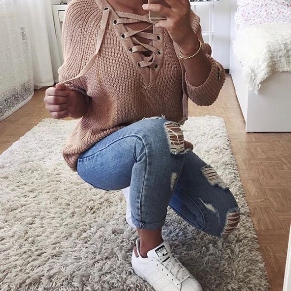 ASOS Sweaters - Lace Up Sweater